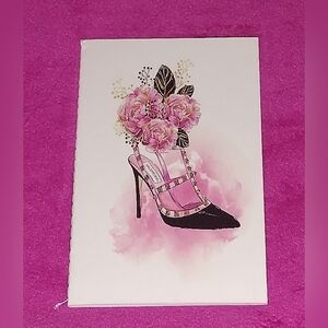 Handmade High Heel Shoe Designer Travel Pocket Size 16 Page Notebook Journal